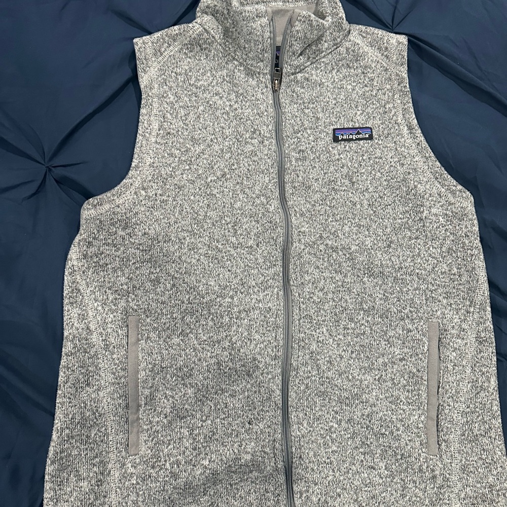 Patagonia Heather Gray Fleece Vest